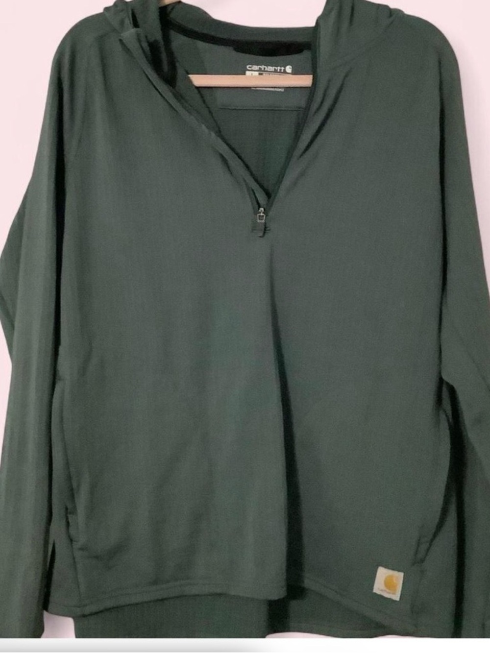Carhartt Teal Quarter-Zip Pullover